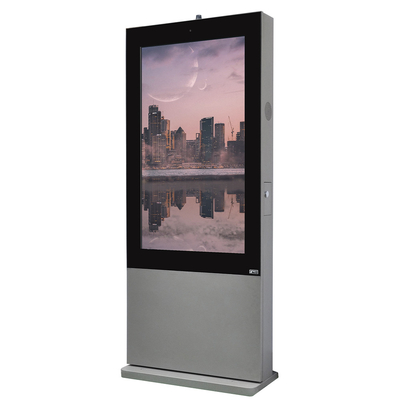 65 Inch Outdoor LCD Screen Advertising Kiosk Floor Standing IP65 Waterproof