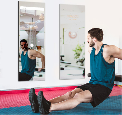 32 inch Touchscreen Smart Mirror , 350cd/m2 Interactive Home Gym Mirror