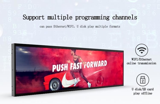 1920X380 Resolution Stretched Bar Lcd Display 19.1 Inch for advertising