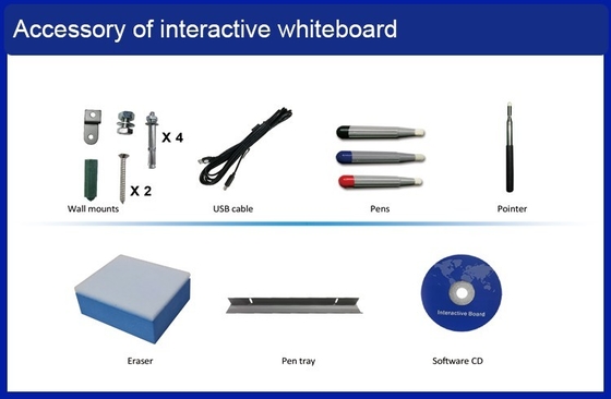 95'' Education Interactive Whiteboard , All In One 3840x2160 Interactive Smart Board